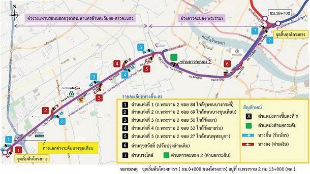 ทางด่วนใหม่ พระราม3-ดาวคะนอง-วงแหวนรอบนอกตะวันตก เก็บค่าผ่านทางตลอดเส้น 60-180 บาท อีก 4 ปีได้ใช้