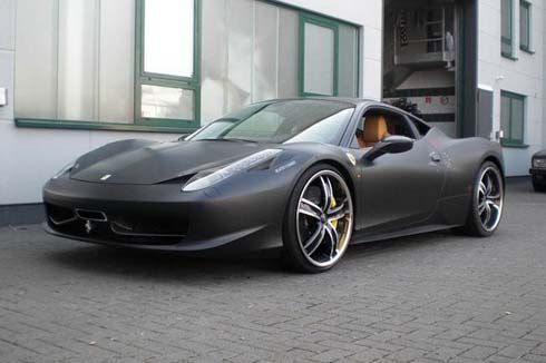 Ferrari 458 Italia หุ้มไวนิลเทาดำด้าน ในสไตล์เครื่องบินโจมตี F-117 NightHawk