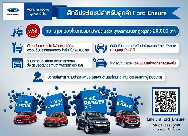 ฟอร์ด ยกระดับการบริการหลังการขาย เปิดตัว Ford Ensure