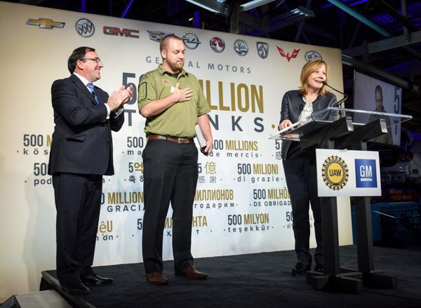 GM มอบรถ 5 คันให้ลูกค้าทั่วโลก ฉลองการผลิต 500 ล้านคัน
