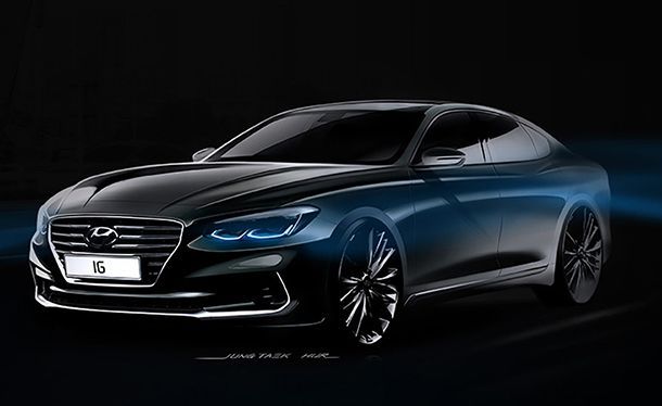 หรูเนี๊ยบ Hyundai เผยภาพสเก็ตช์ Azera มิดไซส์ซีดาน