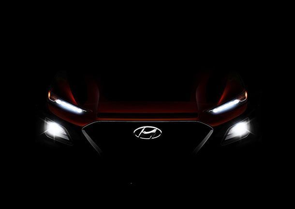 Hyundai แย้มทีเซอร์ Kona รถครอสโอเวอร์ขนาดเล็ก กรอบไฟโฉบเฉี่ยว