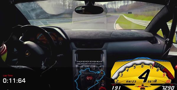 ชมคลิป Lamborghini Aventador SV ทำเวลาสุดมันรอบเนอร์เบิร์กริง
