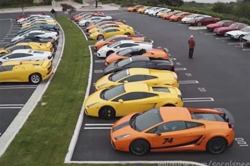 สมาชิกคลับ Lamborghini อเมริกา รวมกลุ่มอวดรถทั้งเก่าและใหม่ รวมมากกว่า 50 คัน