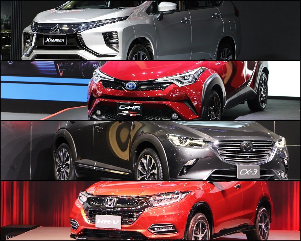 Mazda CX-3 vs Honda HR-V RS vs Toyota C-HR vs Mitsubishi Xpander ประชันคอมแพคครอสโอเวอร์ที่พร้อมใจกันเปิดตัว