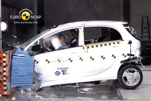 Mitsubishi i-Miev รถไฟฟ้าทั้งคันรุ่นแรกรับ 4 ดาว จากการทดสอบการชนจาก Euro NCAP