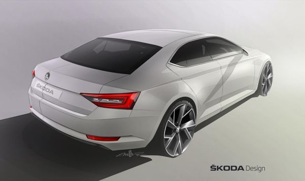 คราวนี้บั้นท้าย Skoda Superb ภาพทีเซอร์รถแฟล็กชิพรุ่นใหม่