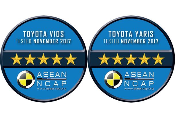 วีออส-ยาริส ผ่านมาตรฐาน ASEAN NCAP 5 ดาว