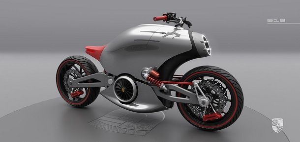Porsche 618 EV Concept งานออกแบบจักรยานยนต์ไฟฟ้าสุดล้ำจาก 911 Turbo