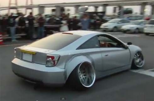 Toyota Celica โชว์ล้อมุมแคมเบอร์ลบสุดๆที่งาน 2012 Nagoya Exciting Car Showdown