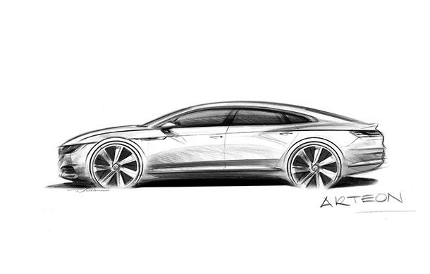 Volkswagen เผยภาพทีเซอร์สเก็ตช์ “Arteon” แทนที่ CC