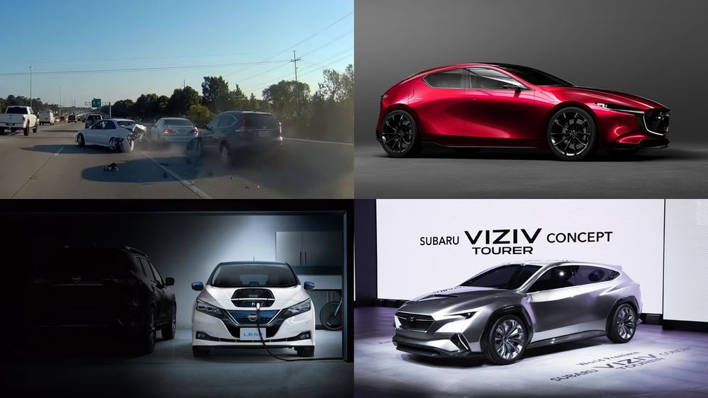Week in Focus อุบัติเหตุเสยสองคันเข้าอย่างจังบนทางด่วน/ได้ลุ้น Mazda 3 อาจเปิดตัวโฉมถัดไปที่ Los Angeles Autoshow/ขายดีได้อีก Nissan Leaf กับยอดขาย 37,000 คัน ที่ยุโรป/เปิดตัว รถต้นแบบ ‘ซูบารุ วิซีฟ ทัวเรอร์ (Subaru VIZIV Tourer) ครั้งแรกในโลก