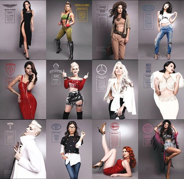 แหวกไอเดีย จับซูเปอร์โมเดลสาวสวยมาแปลงโฉมตามแบรนด์รถยนต์
