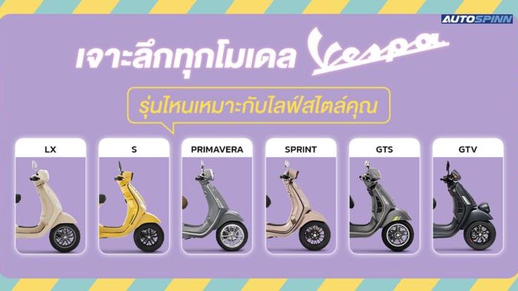 เวสป้า รุ่นไหนดี | เปรียบเทียบรถ Vespa แต่ละรุ่น ราคาปี 2025