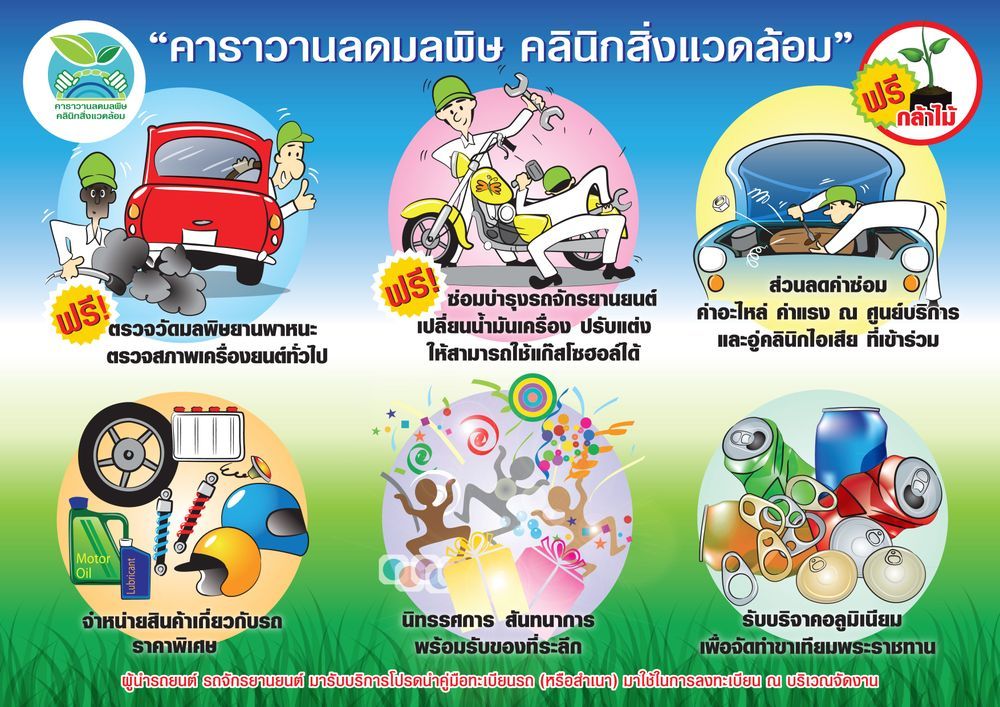 คาราวานลดมลพิษ คลินิกสิ่งแวดล้อม กรมมลพิษผนึกกำลังภาคเอกชน ปลูกจิตสำนึกรักษ์โลก
