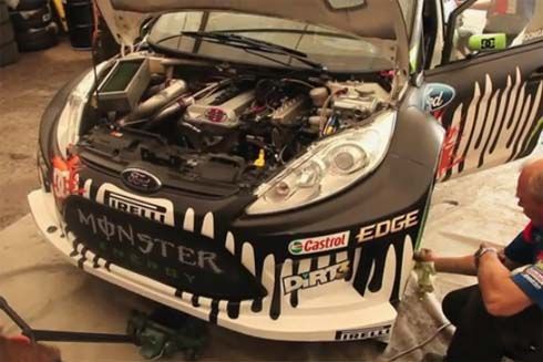 ชมคลิปวิดีโอ Ken Block ขับ Ford Fiesta พาสาวดริฟท์โหด บดล้อเผายางที่ฝรั่งเศส