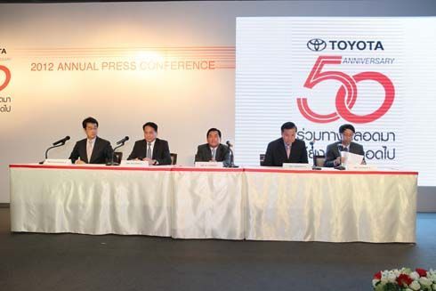 Toyota คาดตลาดรถยนต์ปี 2555 ทะลุ 1 ล้านคัน มั่นใจไทย เปิดโรงงานเพิ่มอีก 2 แห่ง