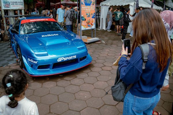 Nissan 180SX dengan cat Belkote Paints di booth Warteg IMX 2025 Semarang