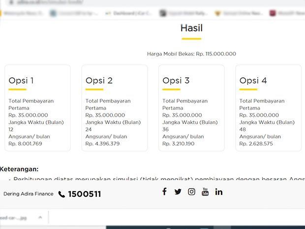 Simulator Kredit Mobil Bekas