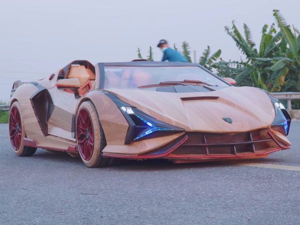 Lamborghini Sian Roadter dari Kayu