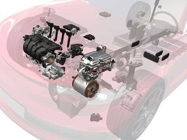 komponen mobil listrik dari Hitachi