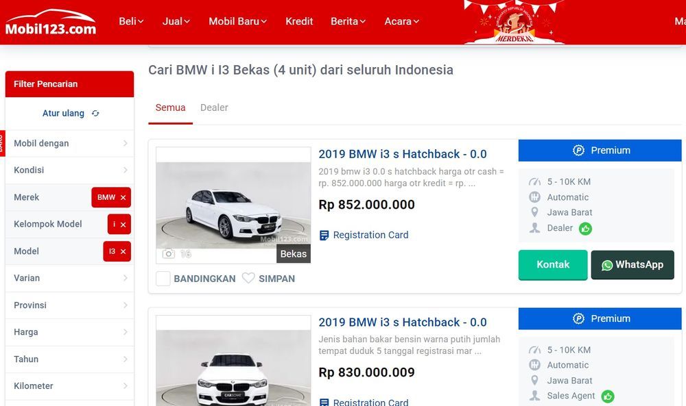 mobil listrik bekas-BMW