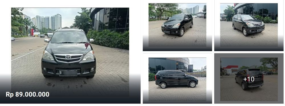 89 juta avanza bekas