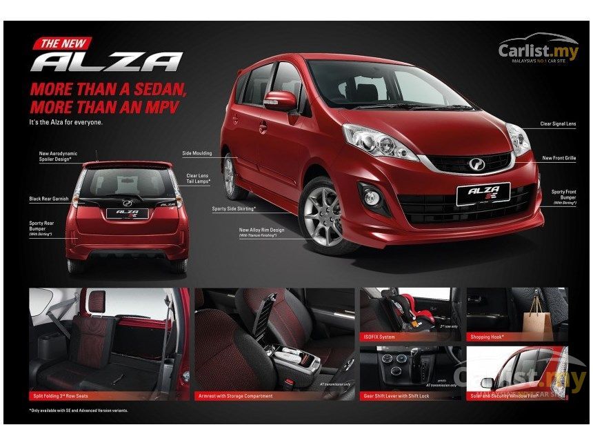 Perodua Alza 2017 SE 1.5 in Selangor Automatic MPV Red for 