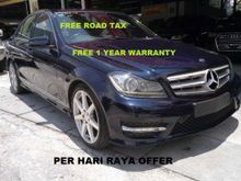 2012 MERCEDES BENZ C180 CGI AMG **ONE YEAR WARRANTY ** FREE ROAD TAX *