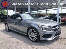 2018 Mercedes-Benz C200 AMG Coupe 2.0 Turbo Panoramic Roof Keyless Entry Push Start Button Full LED Headlamp Memory Seat Power Boot Paddle Shift Unreg