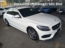 2015 Mercedes-Benz C200 2.0 TURBO AMG PRE CRASH STOP SYSTEM LANE ASSIST SYSTEM MEMORY LEATHER BUCKET SEATS REVERSE CAMERA KEYLESS FREE WARRANTY