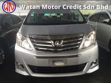 Toyota Alphard 2.4 NEWFACELIFT,G-SPEC,LUXURY INTERIOR,2 POWER DRS,FRONT N BACK CAMERA,XENON LAMP,KEYLESS ENTRY,ACTUAL YEAR N CAN PROVE 14-UNREGISTER