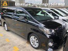 2015 Toyota Alphard 2.5 S Edition 8 Seat 360 Camera Sun Roof Moon Roof Automatic Power Boot 2 Power Doors Smart Entry 9 Air Bags Unreg