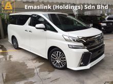 2015 Toyota Vellfire 2.5 ZG Edition Full Spec 4 Surround Camera JBL Home Theater Sun Roof Pilot Memory Seat Power Boot Bluetooth 1 Year Warranty Unreg