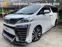 2018 Toyota Vellfire 2.5 ZG Unreg Fully Loaded Full Spec Modelista Bodykit 3LED Leather Pilot Seat JBL Sound Twin Sunroof BSM DIM 4.5A 14k Mils