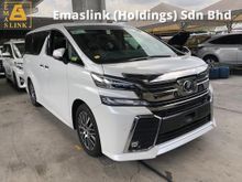 2016 Toyota Vellfire 2.5 ZG SUNROOF PRE CRASH STOP SYSTEM 360 SURROUND CAMERA AUTO CRUISE POWER BOOT DVD REAR MONITOR MEMORY SEMI LEATHER PILOT SEATS