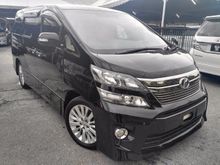2013 Toyota Vellfire Z 2.4cc 2xPDoor (A) Black ** Free 1 Year Warranty + Free Gift ** Best Price** Japan Spec Unreg ** TipTop Condition ** Call Us