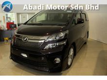 2012 Toyota Vellfire 2.4 Z (A) UNREG -- PRICE ARE INCLUSIVE OF GST