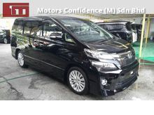 2014 Toyota Vellfire 2.4 ZG (PILOT SEATS) (4 ELECTRIC SEATS) (POWER BOOT) (2 POWER DOORS) (ENTERTAINMENT SYSTEM)