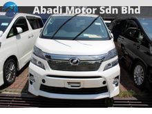 2012 Toyota Vellfire 2.4 ZG (A) UNREG -- PRICE ARE INCLUSIVE OF GST --