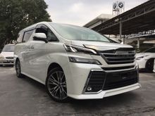 2015 Toyota Vellfire 3.5 ZAG (UNREG) CALL US FOR BEST PRICE