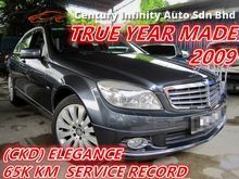 Mercedes-Benz C200K 1.8 Elegance (A) 65K KM SERVICE RECORD , ONE OWNER (YEAR MADE 2009)