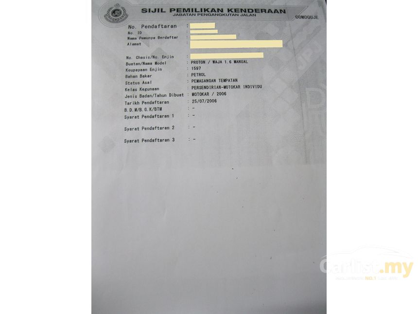 Proton Waja 2006 Campro 1.6 in Selangor Manual Sedan Black 