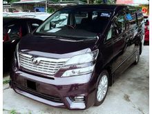 TOYOTA VELLFIRE 2.4 Z-PLATINUM - 2 POWER DOOR - REAR POWER BOOT - LUXURY PREMIUM HIGH SPEC 7 SEATER MPV (A) 2011