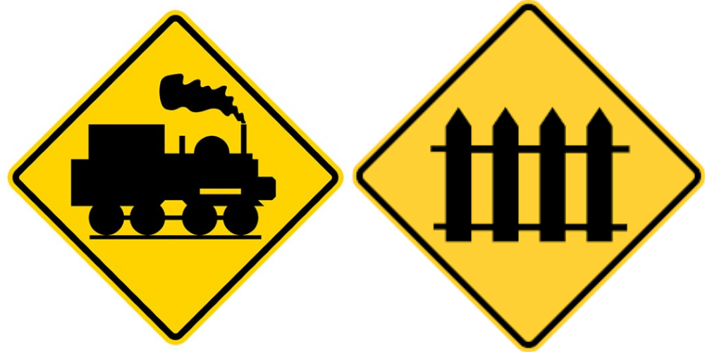 ป้ายทางข้ามทางรถไฟมีเครื่องกั้นทาง