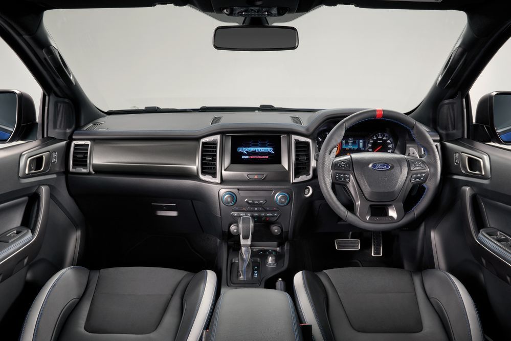 การออกแบบภายในของ Ford Ranger Raptor โฉมเก่า
