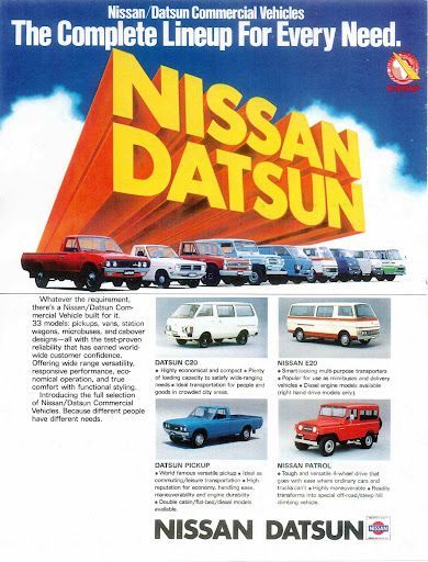 จากนิสัน เป็น  Datsun