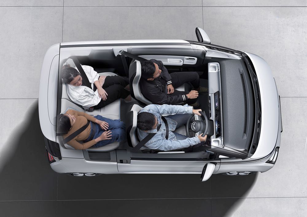 wiling air ev ภายในมุมบน